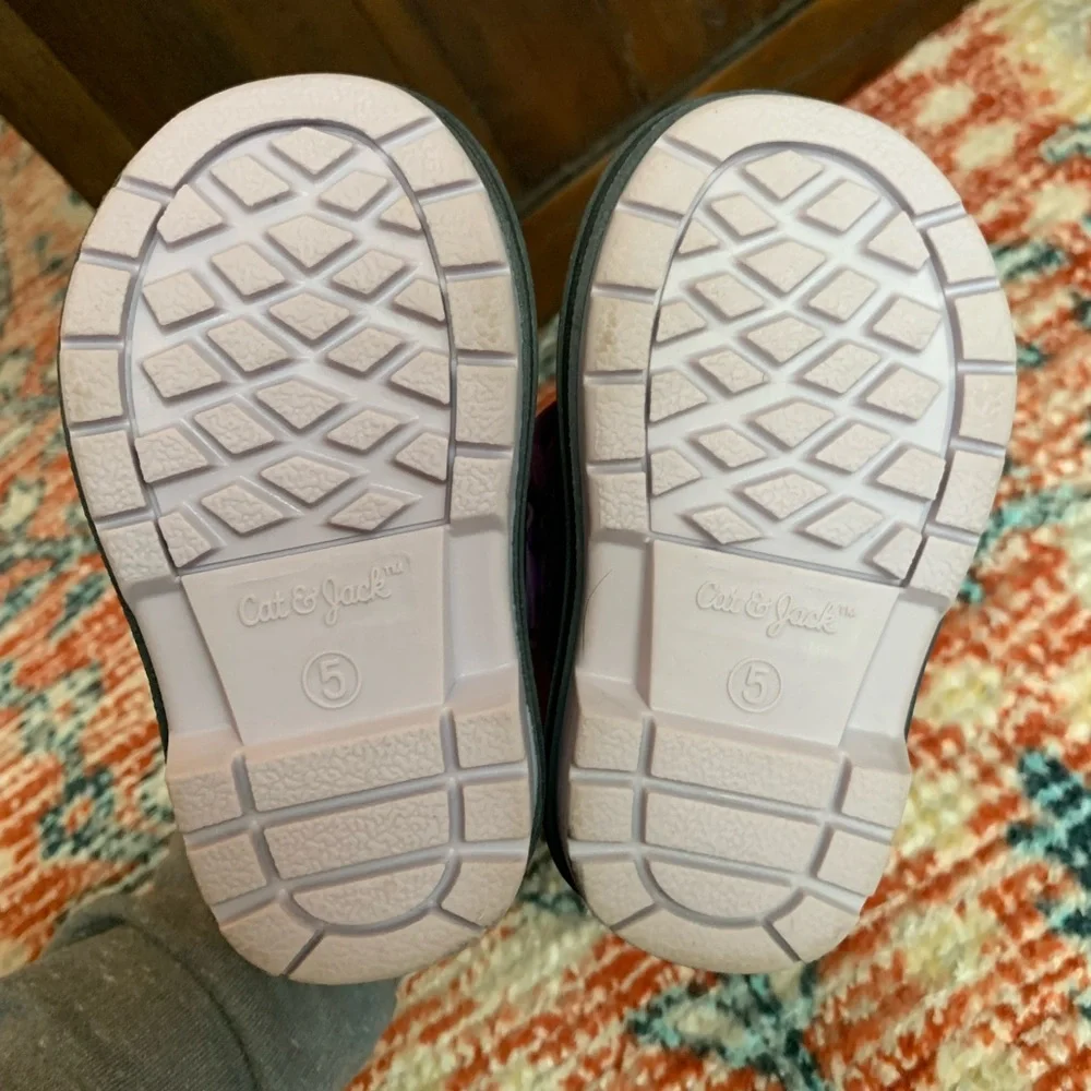 Cat & Jack Purple and Gray Snow Boots - Picture 6 of 8